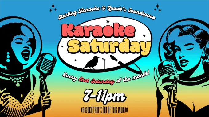 Event poster for Karaoke Saturday
