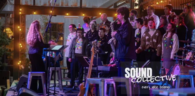 Event poster for The Music Moves Mountains Foundation presents Sound Collective