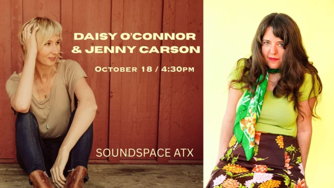 Event poster for Daisy O'Connor and Jenny Carson - Early show!