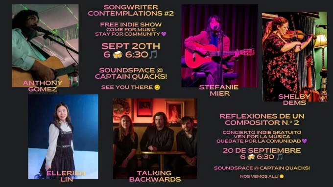 Event poster for Songwriter Contemplations #2